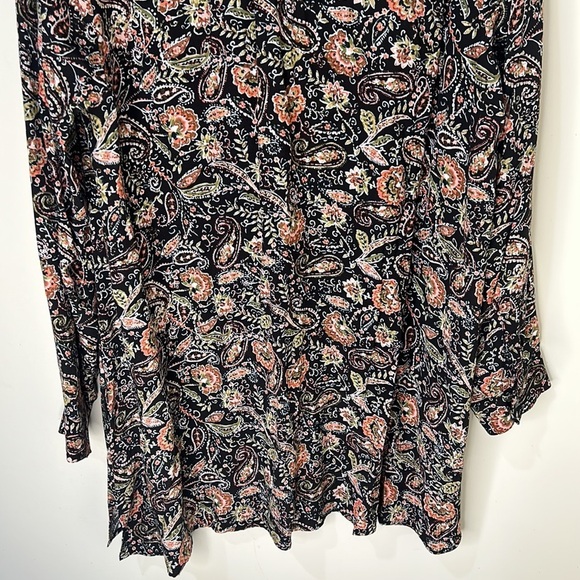 J. JILL Paisley Print Button Down Long Sleeve Tunic Size Large - Picture 14 of 16